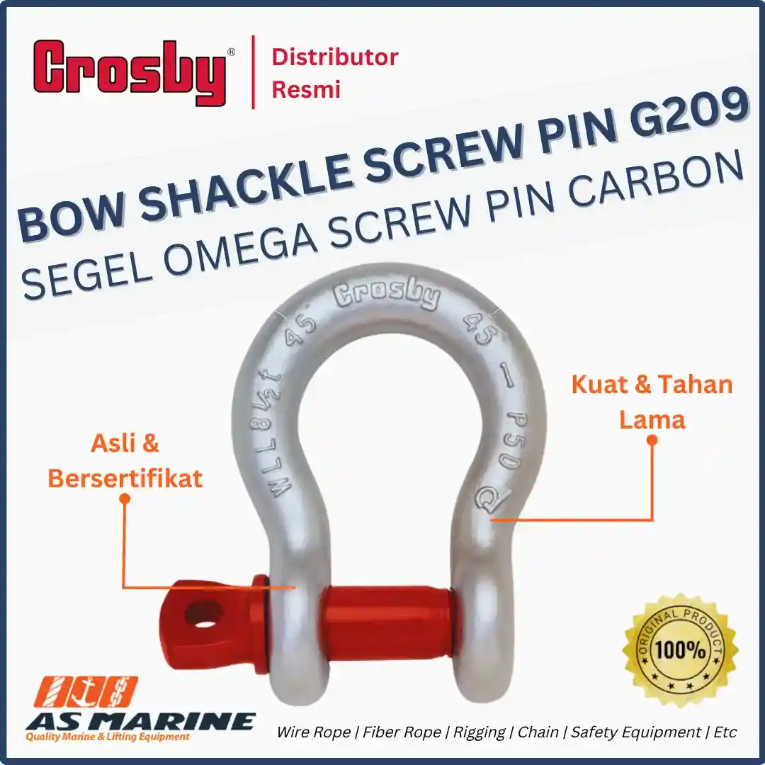 bow shackle screw pin crosby g209